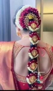 Poola Jada Jewellery for Mehndi Function - Fusion of Gold and Floral – Temple Style