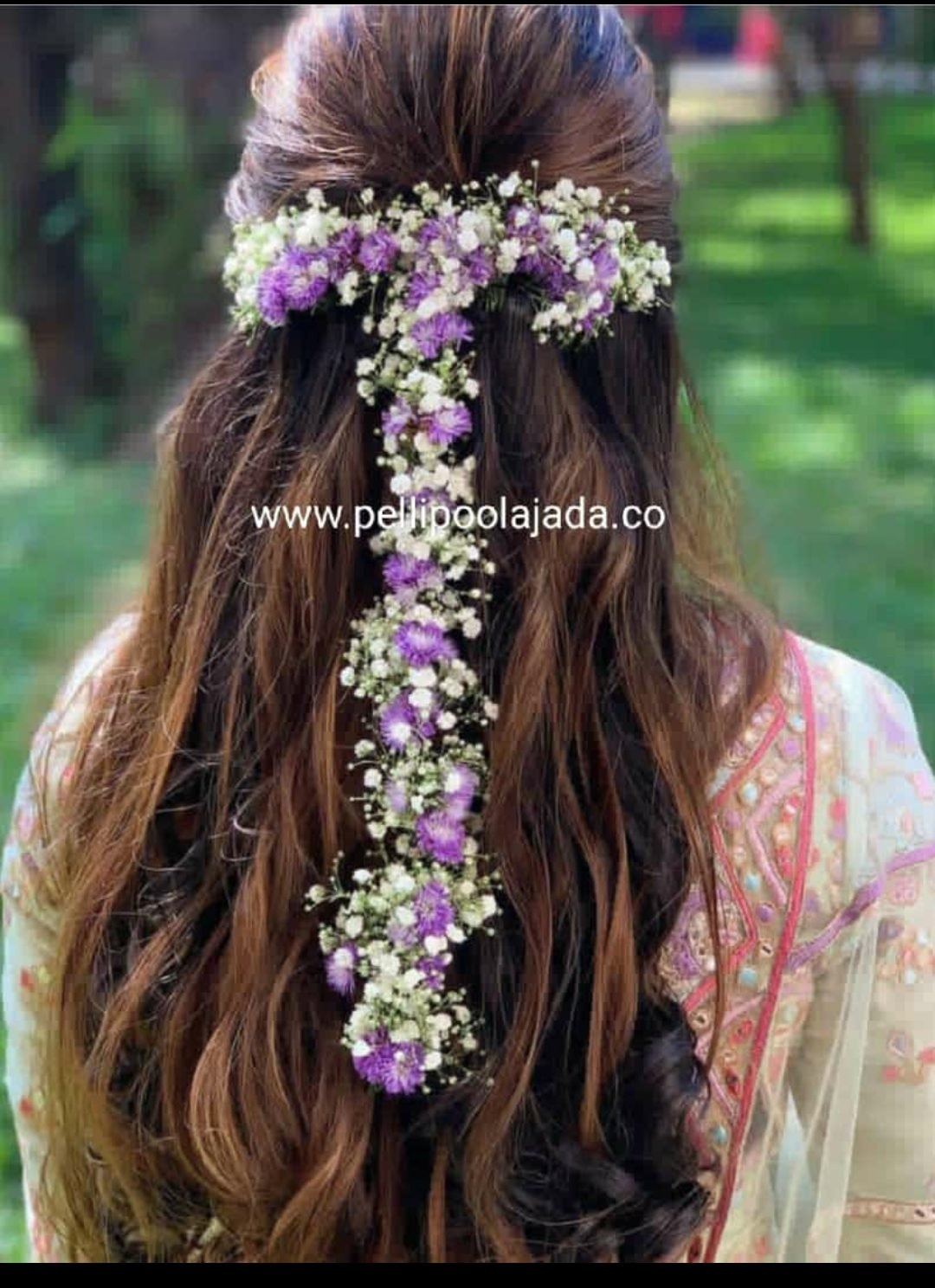 GAJRA VENIS BABY BREATH FLOWERS WEDDING HAIR FLOWERS