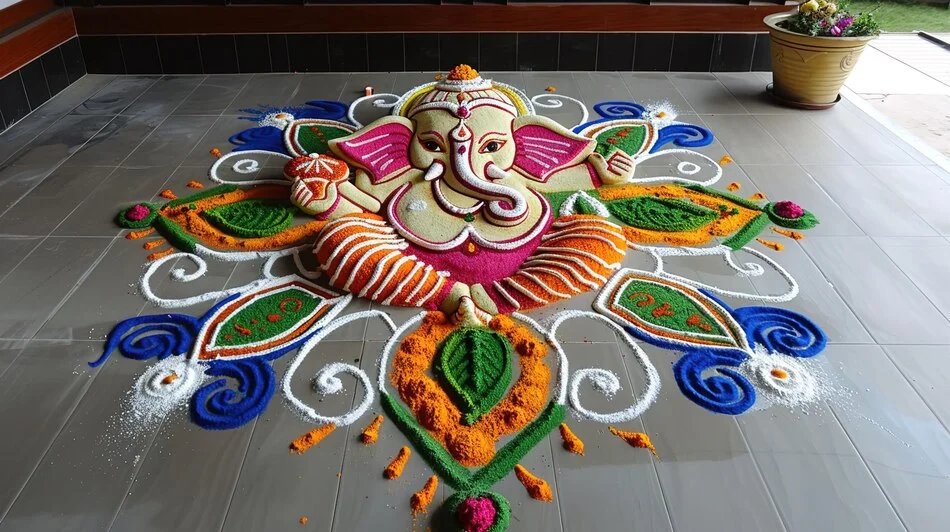 Traditional Wedding Rangoli Designs