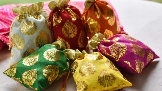 Wedding Gift Packing Idea - Potli Bags and Pouches